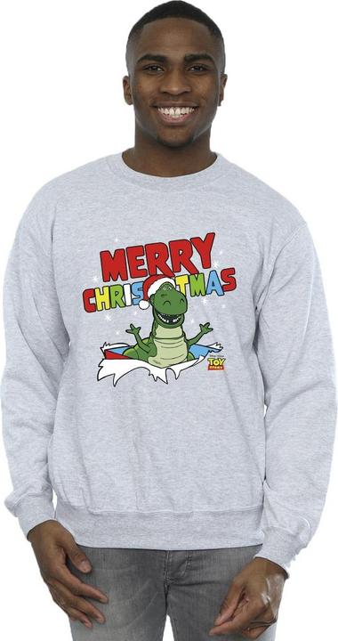 Actual product image Disney Mens Toy Story Rex Christmas Burst Sweatshirt (L)