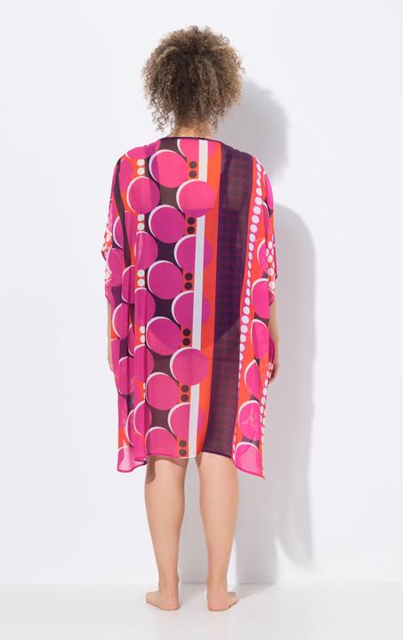 Produktbild Ulla Popken Tunika, Chiffon, Punkte, Oversized, V-Ausschnitt, Halbarm (42, 44, 46, 48)