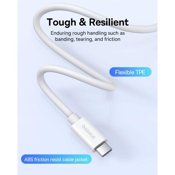 Produktbild Baseus fast Charging Cable Superior 2 USB-C to USB-C 240W, 1,8m (white) (1.80 m, 240 W)