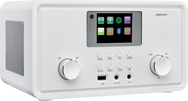Produktbild Medion LIFE® P85027 STEREO INTERNETRADIO 7,1 cm (2,8") TFT-Display, 25.000+ Internetradiosender & zahlreic (DAB+, Internetradio, UKW, WLAN, Bluetooth)