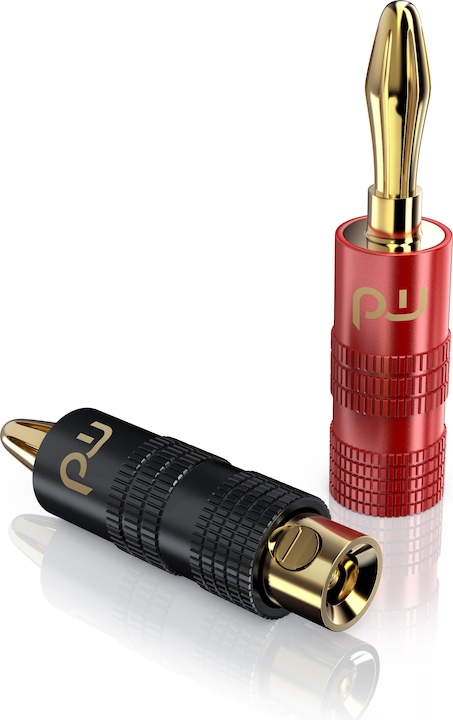Image du produit Primewire Fiche banane pour haut-parleurs Câble jusqu'à 6mm², fiche haut-parleur pour amplificateurs