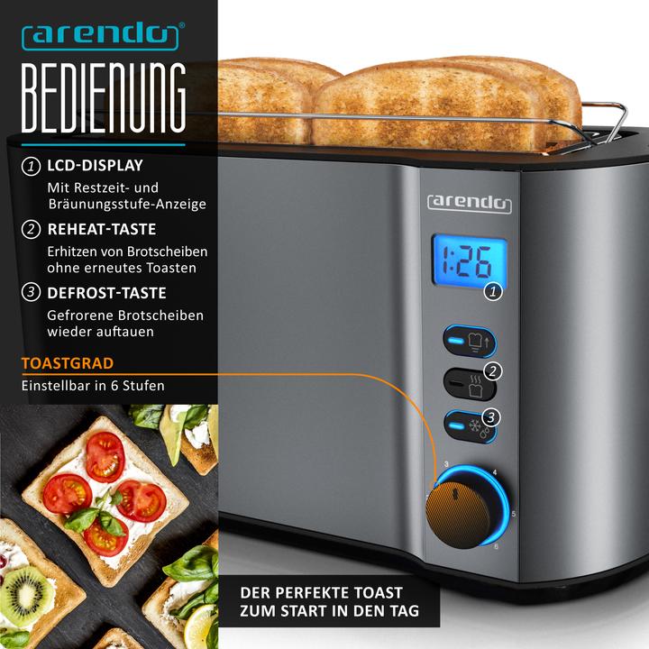 Image du produit Arendo Set de petit-déjeuner, bouilloire en acier inoxydable 1,5 l avec sélection de la température et (1.50 l)