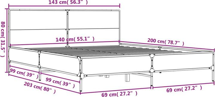 Image du produit vidaXL Bettgestell (150 x 200 cm)