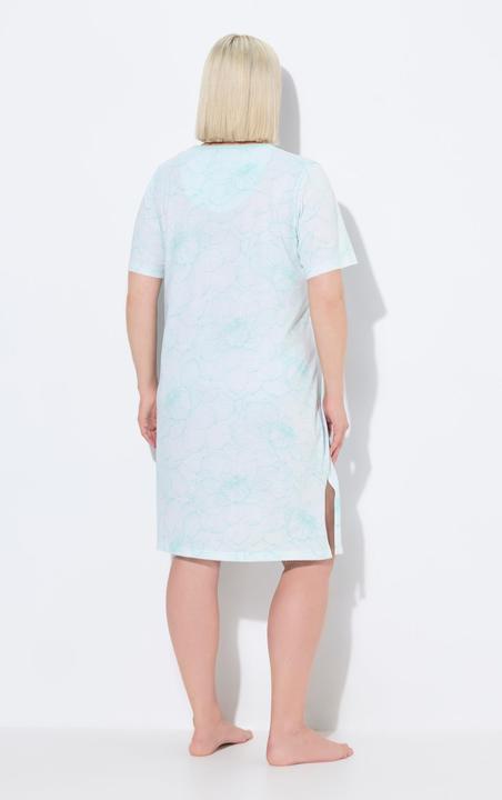 Image du produit Ulla Popken Grands t-shirts en lot de 2, avec fleurs. Décolleté en V, manches courtes. (46, 48)