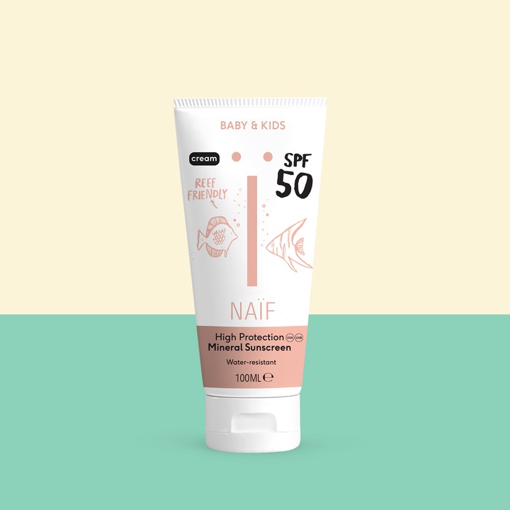 Actual product image Naïf Sunscreen (Suntan cream, SPF 50, 100 ml, 133 g)