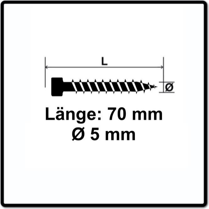 Actual product image Spax Terrace A2 Cylinder Head T-Star Plus T25 Fixing Thread Cut (250 Screws per piece)