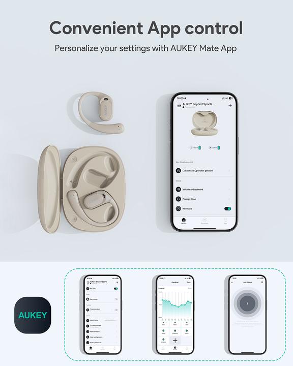 Image du produit Aukey SPORTS FIT OPEN-EAR - Écouteurs (35 h, Sans fil)