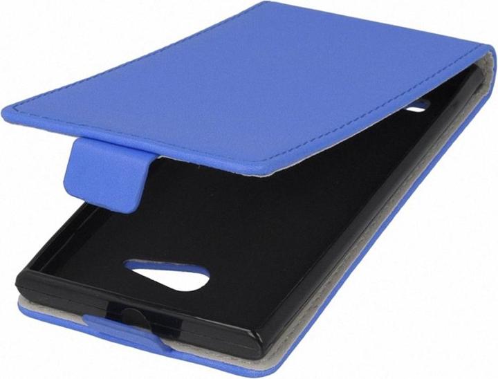 Produktbild König Design Flip Schutz Handy Hülle LG G4s / Beat Blau Leder Imitat Slim Flex Schale Bumper (LG G4 Beat, LG G4s)