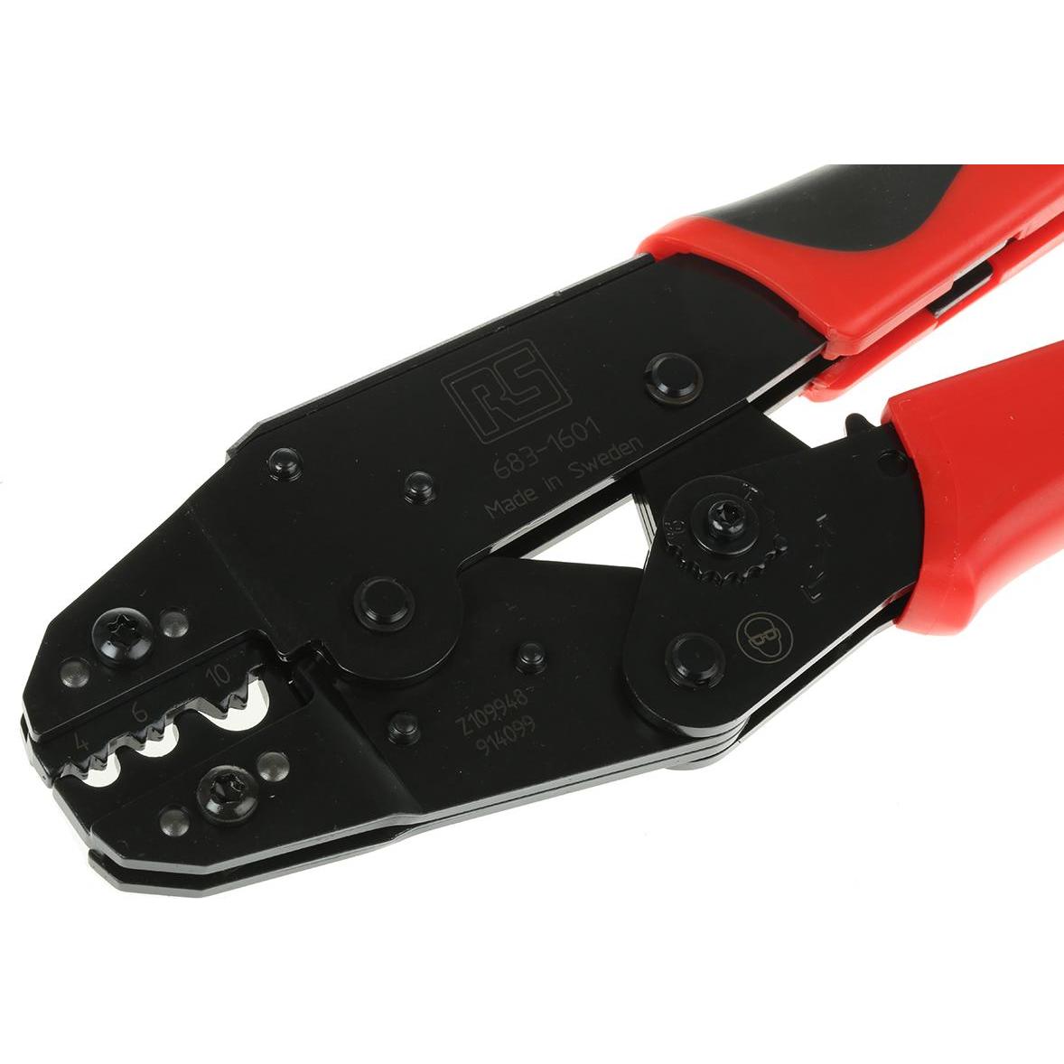 Rs Pro, Zange, Crimpzange unisoliert 4-10mm CEB 4099 (200 mm)