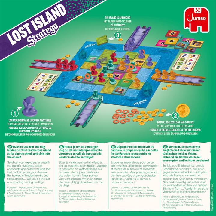 Actual product image Jumbo Stratego Lost Island, d/f/i (German, French, Italian)