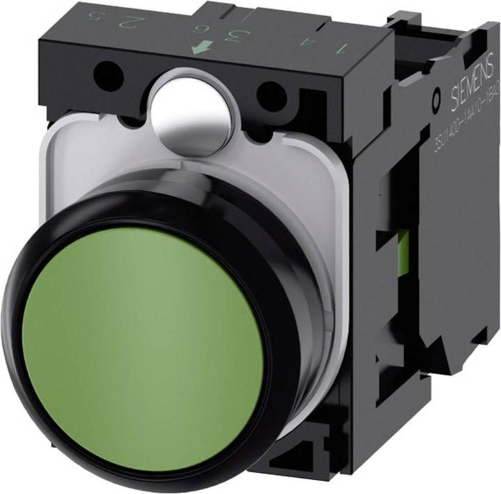 Produktbild Siemens Pushbutton, 22mm, round, plastic, green