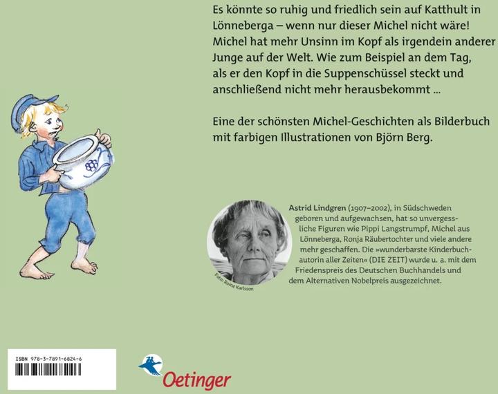 Immagine prodotto Als Michel den Kopf in die Suppenschüssel steckte (Tedesco, Astrid Lindgren, 1997)