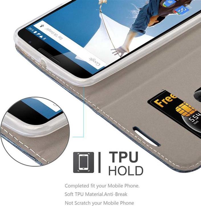 Image du produit Cadorabo Couverture look jeans Book (Google Nexus 6)