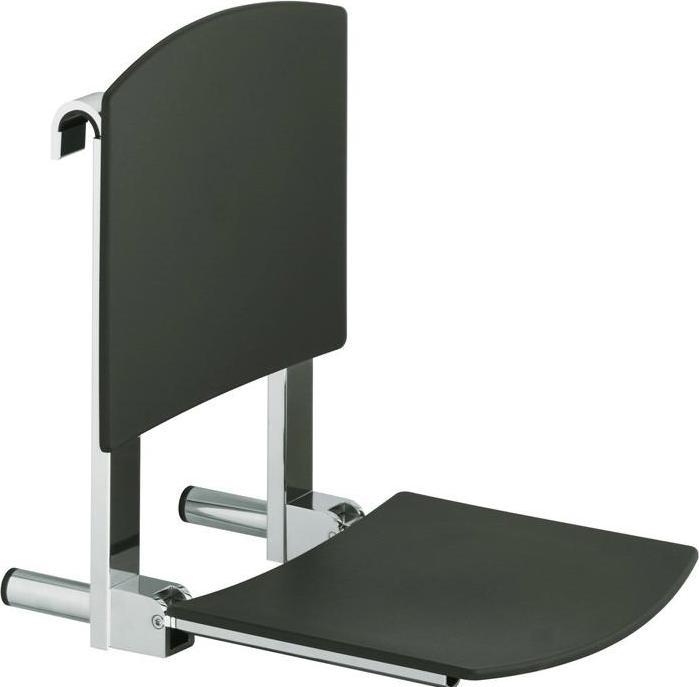 Keuco Folding seat Plan with backrest 34981010037 for hanging in a shower handrail (110 kg)