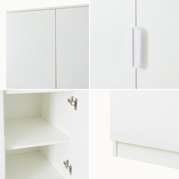 Produktbild En.Casa Kleiderschrank Eiselfing 176x120x52 cm 3 Schubladen Weiss