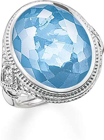 Image du produit Thomas Sabo Bague avec spinelle syn. et zirconium TR2032-059-31 (52, Argent 925)