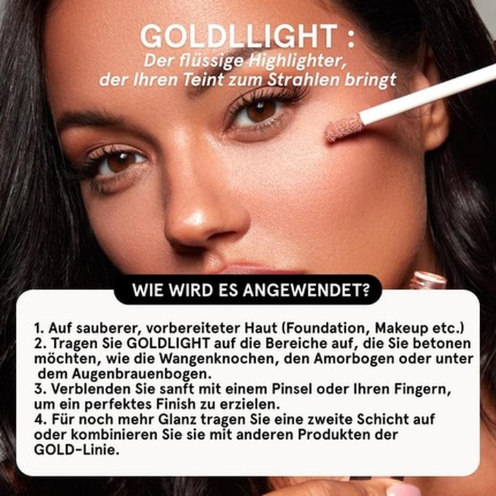 Actual product image Rosegold Paris Rosegold Goldlight Liquid Highlighter for Luminous Complexions and Glowy Effect (Highlighter)