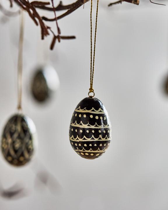 Image du produit House Doctor Easter ornaments, HDDeco, BlackOff-white (6 x)