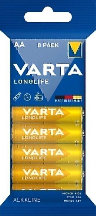 Actual product image Varta 1x8 Longlife AA LR 6 Film packaging (8 pcs., AA, 2800 mAh)