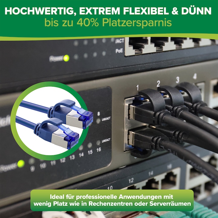 Produktbild InLine Patchkabel Slim (S/FTP, CAT6a, 30 m)