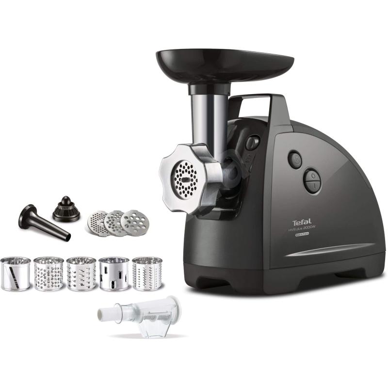 Tefal NE6858 mincer Black, Stainless steel, Fleischwolf, Schwarz