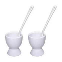Orion Eierbecher Mit Löffel Weiss 2Er-Set, Portauova, Bianco