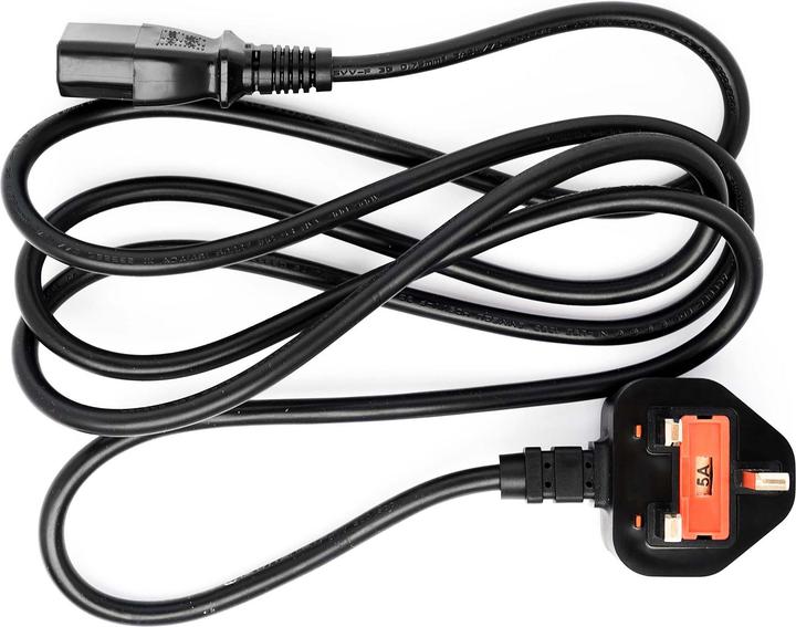 Actual product image Wiltec UK Netzkabel 1,4m Kaltgerätekabel Stromkabel gewinkelt Kaltgerätestecker (1.40 m)