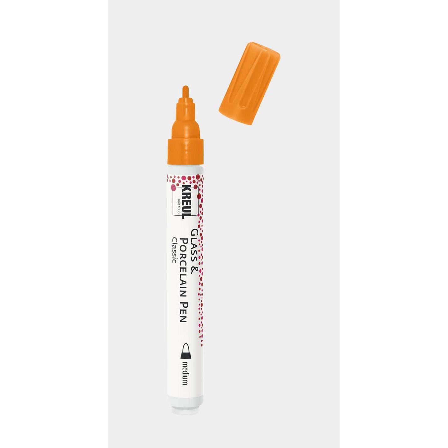 Thumbnail - Kreul, Künstlerfarbe + Bastelfarbe, Glass & Porcelain Pen Classic medium (Orange)