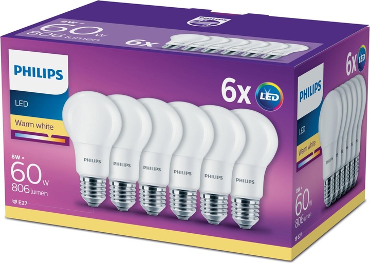 Produktbild Philips LED (E27, 60 W, 806 lm, 1 x, F)