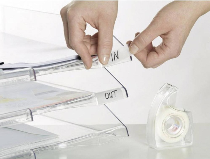 Actual product image tesa 1x tesafilm INVISIBLE with hand dispenser, matt-invisible, age-resistant and tear-resistant