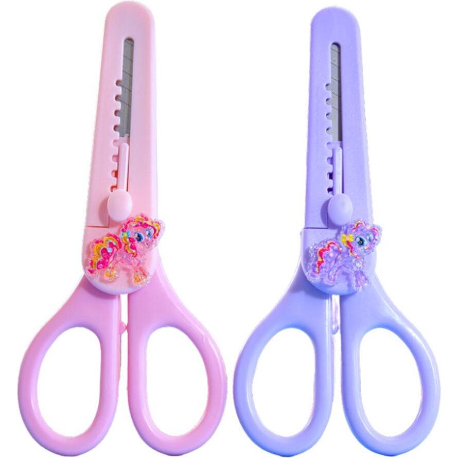 Lean Toys, Forbice, Kinderschere mit Hülle Deko Pferd Mix 14cm (14 cm)