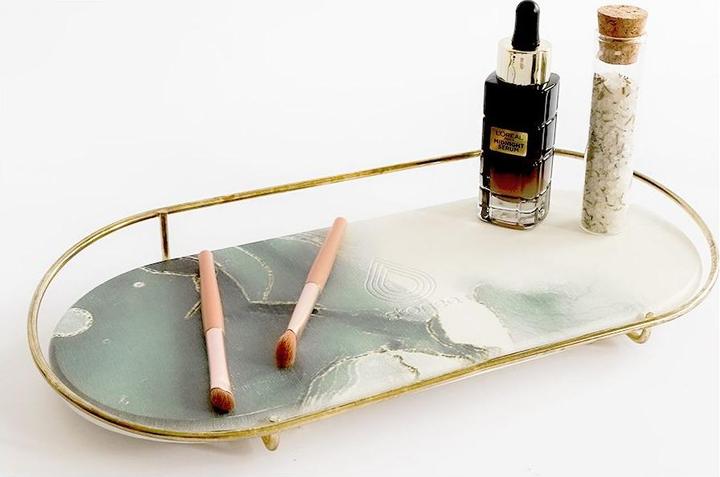 Immagine prodotto Stonea Makea Vassoio per il trucco in oro Nettuno