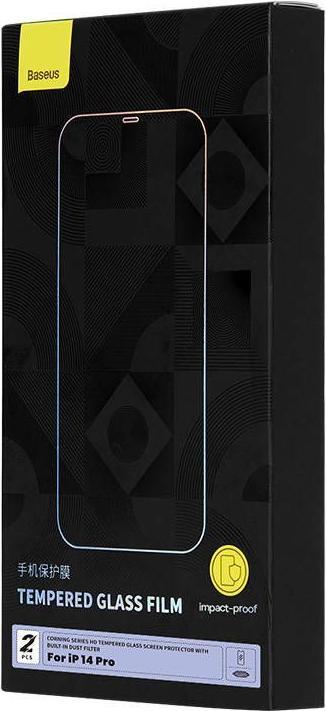 Image du produit Baseus Verre trempé Corning pour iPhone 14 Pro avec filtre anti-poussière intégré (Apple iPhone 14 Pro)