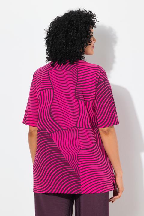 Actual product image Ulla Popken Geometric Print Short Sleeve Tee (50, 52)