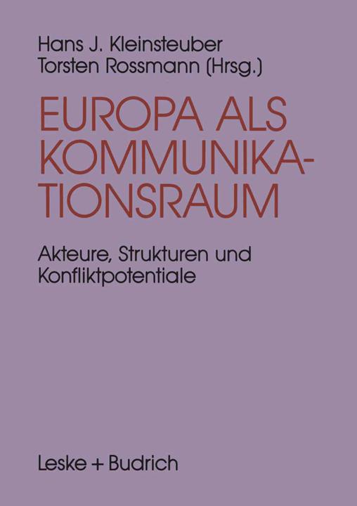 Produktbild Europa als Kommunikationsraum (Deutsch, 2012)
