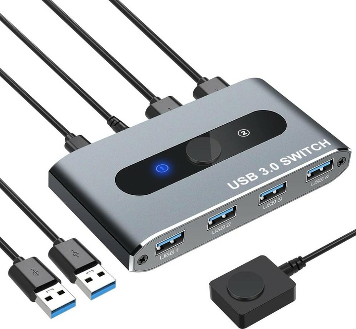 Produktbild Techly USB 3.0 Schalter 2 Eingänge 4 Ausgänge