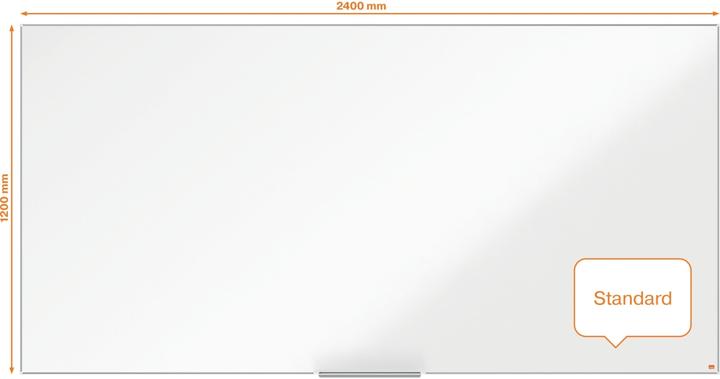 Actual product image Nobo Magnetic whiteboard Impression Pro 120 cm x 240 cm (240 x 120 cm)