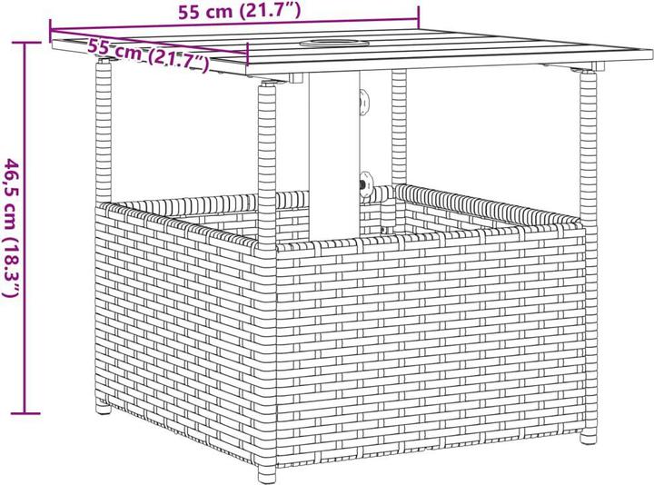 Produktbild vidaXL Gartentisch