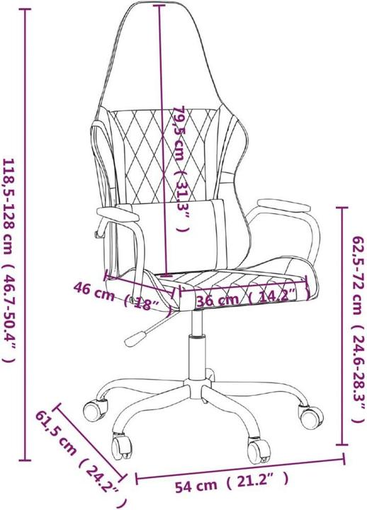 Image du produit vidaXL Gaming-Stuhl mit Massagefunktion Schwarz und Rot