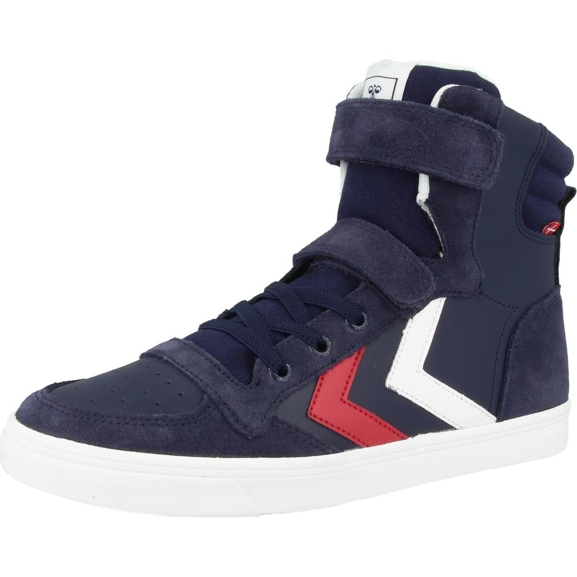 hummel, Unisex, Sneaker, Slimmer Stadil Leather High Jr, Blau, (31)