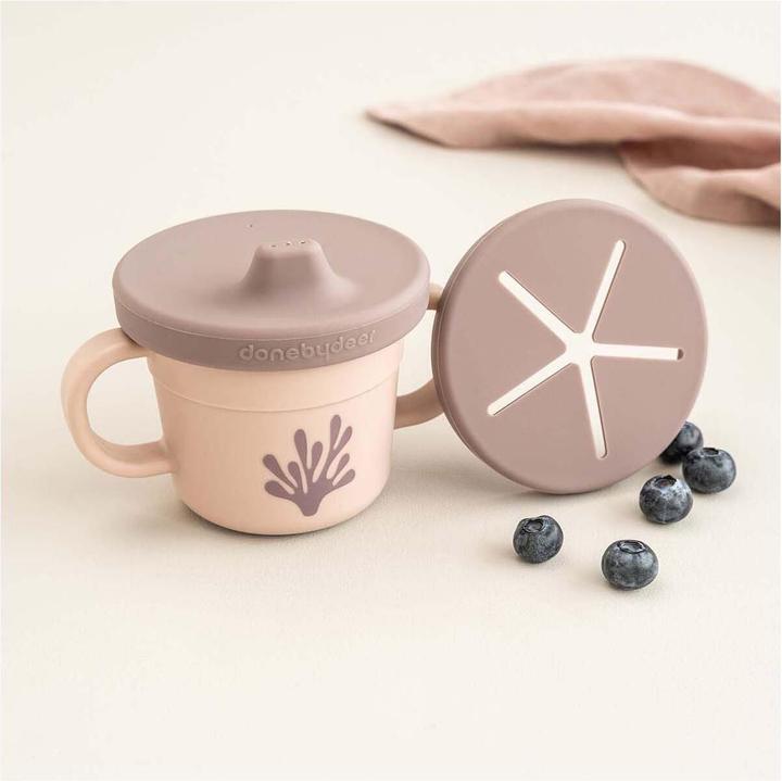 Actual product image Done by Deer Snack & drinking cup set Wally pink