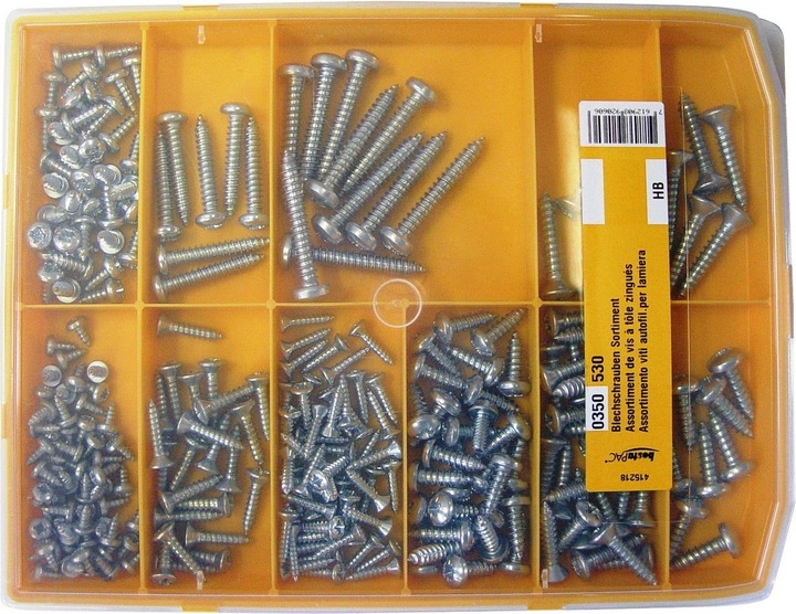 Immagine prodotto BestaPac Assortimento di viti per lamiera (247 Viti per pezzo)