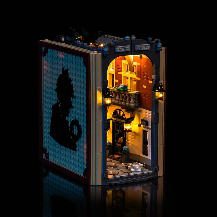 Immagine prodotto BrickBling LED Licht Set für LEGO Sherlock Holmes: Bücherstütze (10351) inkl. Fernbedienung