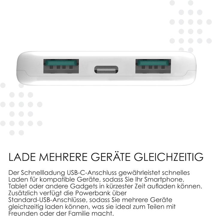 Produktbild Boompods Obi 10,000mAh Solar Powerbank - White (10000 mAh, 37 Wh)