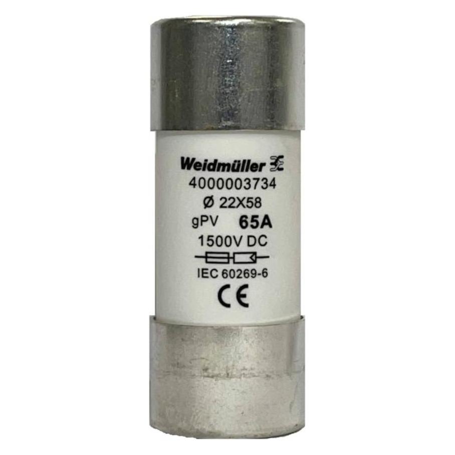 Weidmüller, Sicherung, 4000003734 FUSE WSFL 22X58 65A 1K5V GPV Feinsicherung Inhalt 10 St. (65 A)