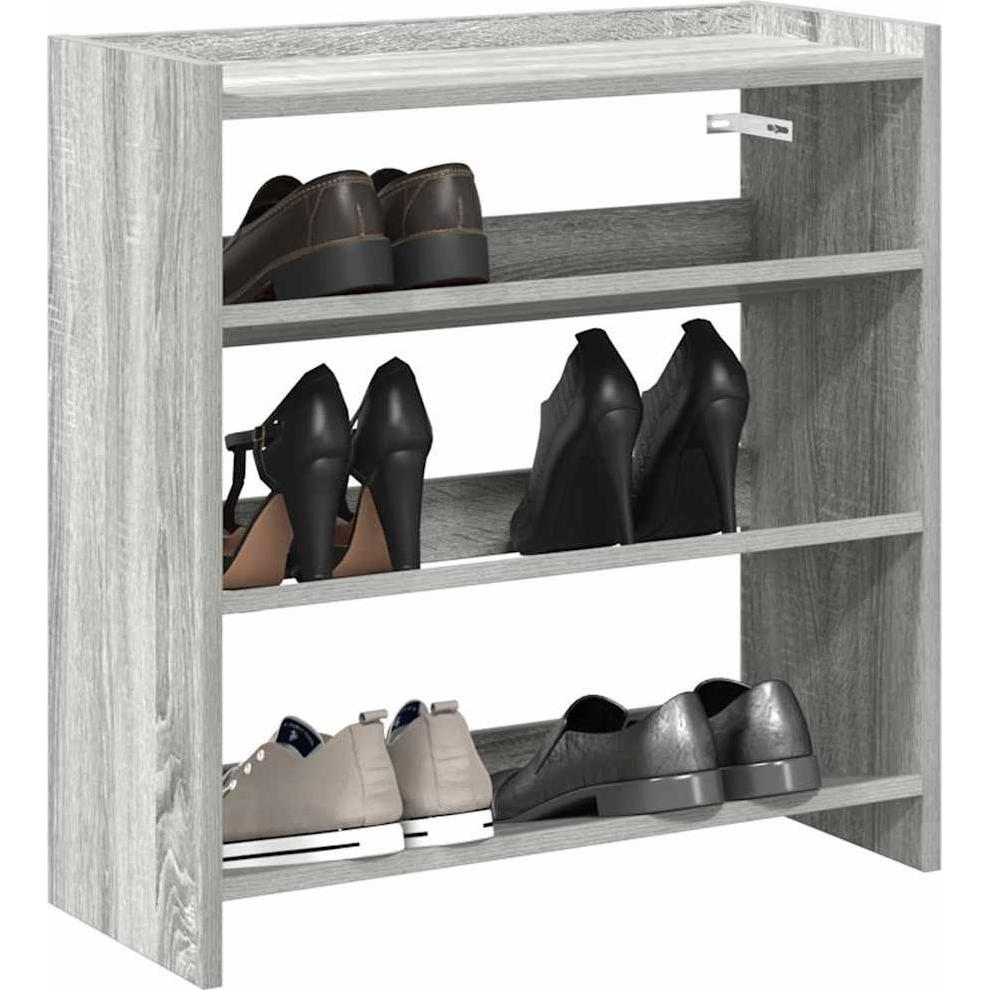 VidaXL, Schuhschrank, Schuhregal Grau Sonoma 60x25x62 cm Holzwerkstoff