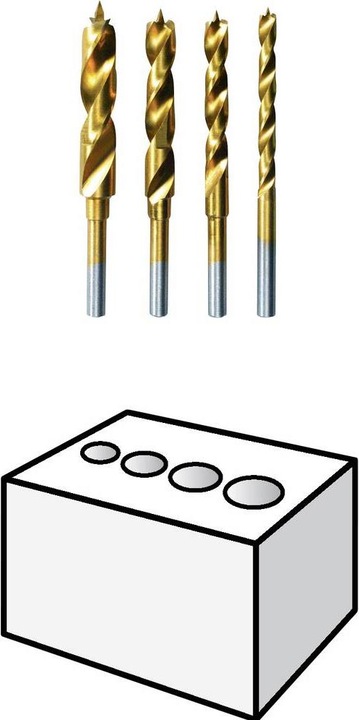 Immagine prodotto Dremel Set di punte per legno Ø 3.0 / 4.0 / 5.0 / 6.0 mm (4 pezzi) (3, 4, 5, 6 mm)