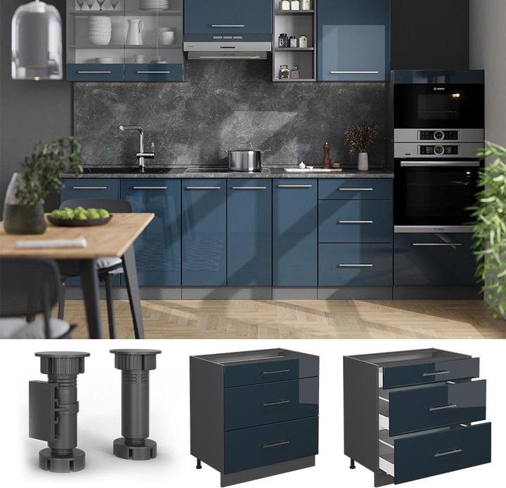 Produktbild Vicco Fame-Line mit 3 Schubladen, AP Marmor (80 x 60 x 81.5 cm)