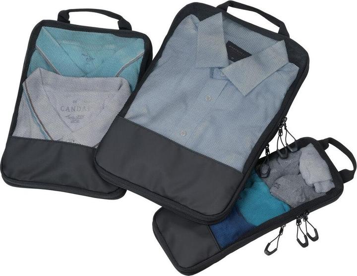 Actual product image Troika Kompressionstaschen Set BLACK PACKING CUBES