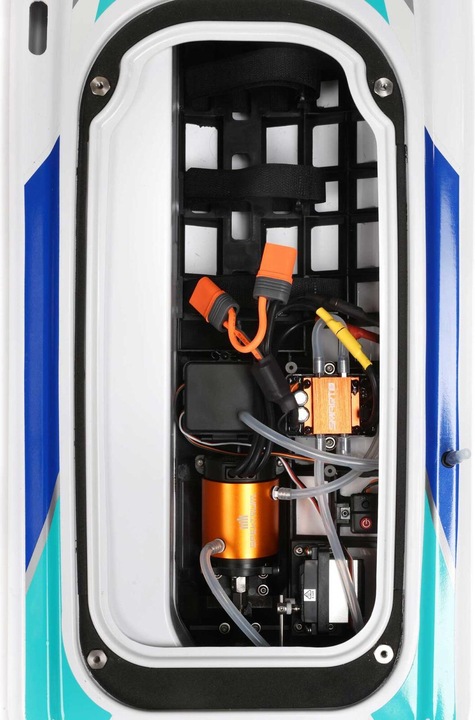 Actual product image ProBoat Sonicwake V2 36" Self-Righting Race Boat Brushless Deep-V RTR White/Blue